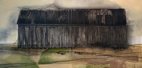 Deale, MD
Graphite, oil and paper on panel
24x48
