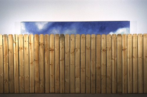 Obstacle
Oil on canvas with wood fence
Dimensions variable